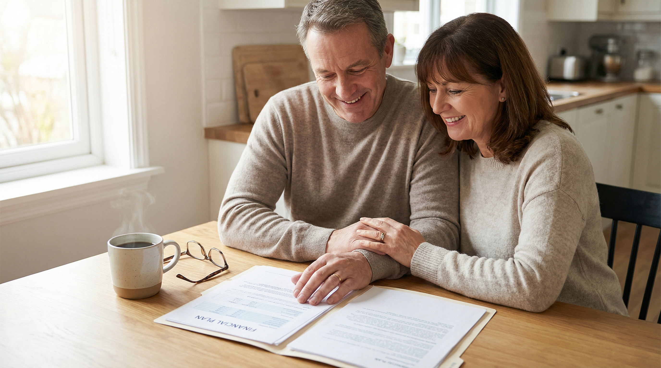 Couple planning finances